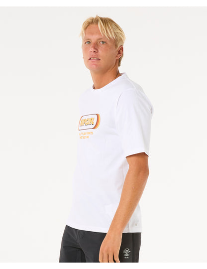 Rip Curl Icons Of Surf UPF Short Sleeve Surf Tee in White