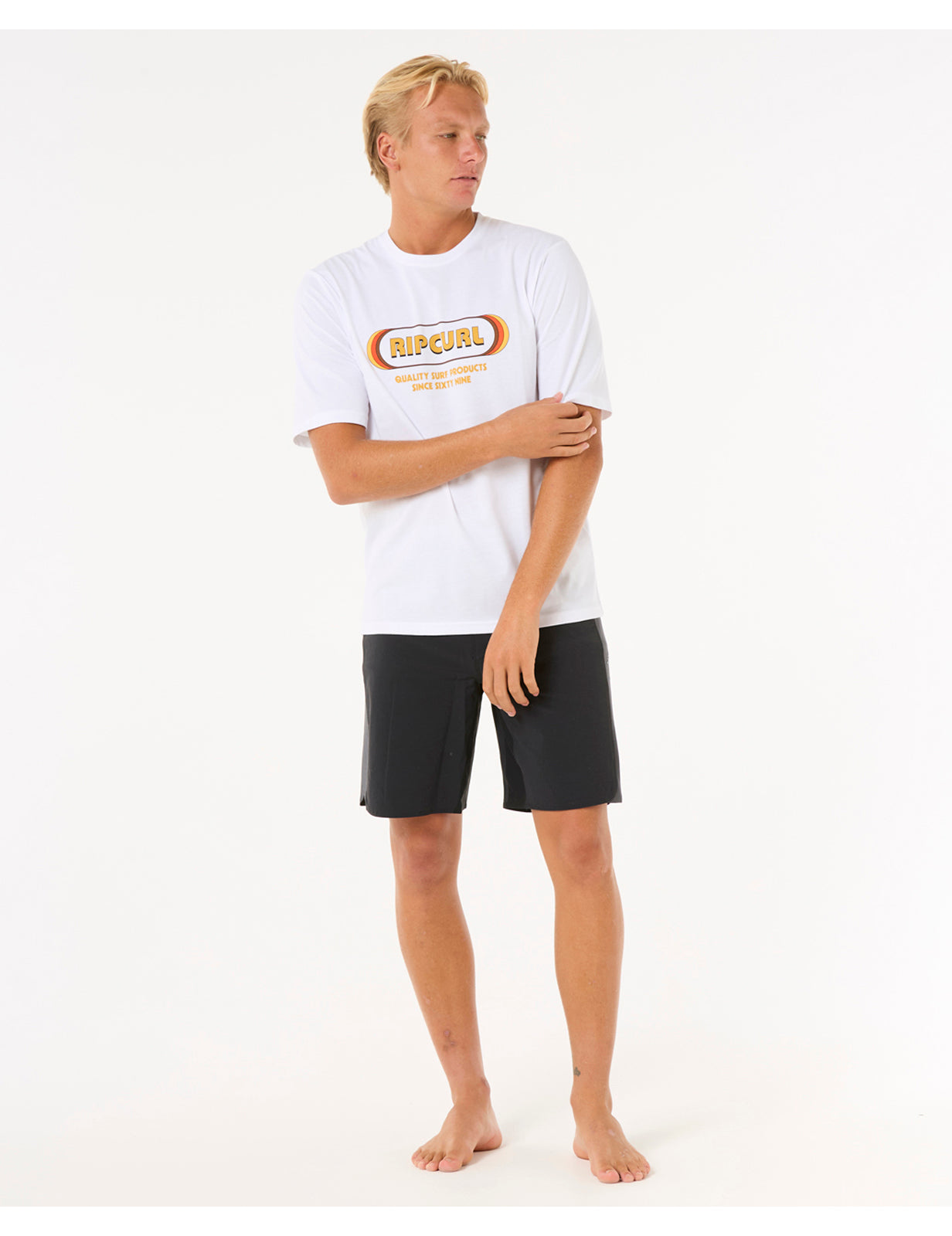 Rip Curl Icons Of Surf UPF Short Sleeve Surf Tee in White
