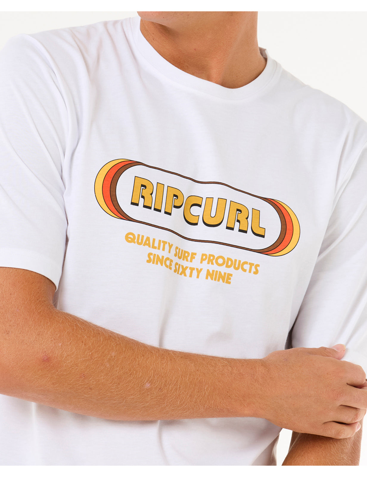 Rip Curl Icons Of Surf UPF Short Sleeve Surf Tee in White