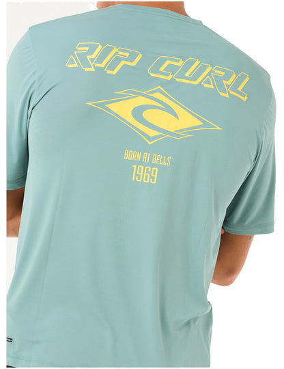 Rip Curl Icons Surflite Short Sleeve Surf Tee in Blue Lagoon