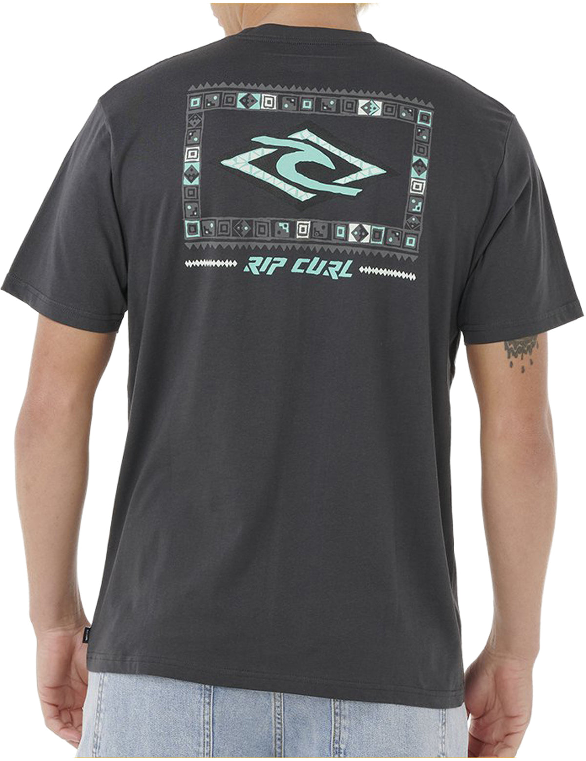 Rip Curl Legacy Short Sleeve T-Shirt in Washed Black