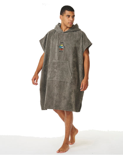 Rip Curl Logo Hooded Changing Robe in Grey
