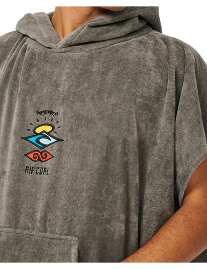 Rip Curl Logo Hooded Changing Robe in Grey