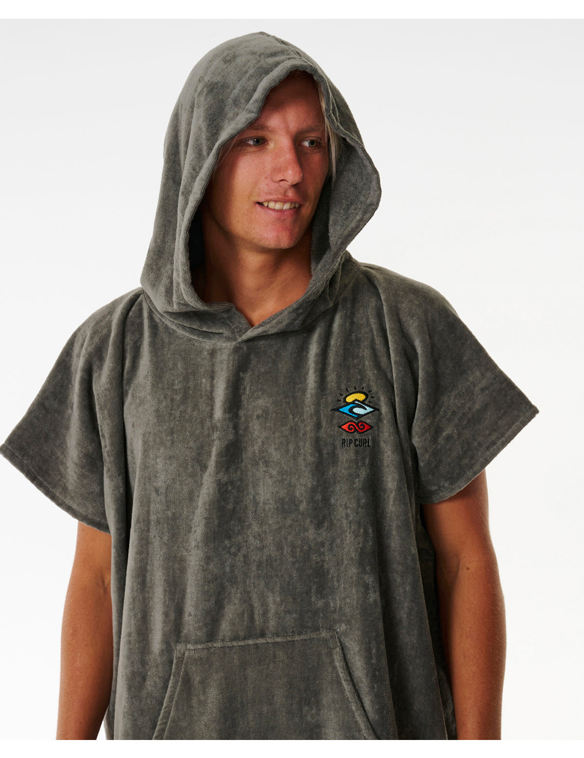 Rip Curl Logo Hooded Changing Robe in Grey