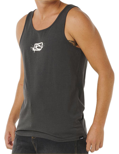 Rip Curl Medina Inner Visions Sleeveless T-Shirt in Washed Black