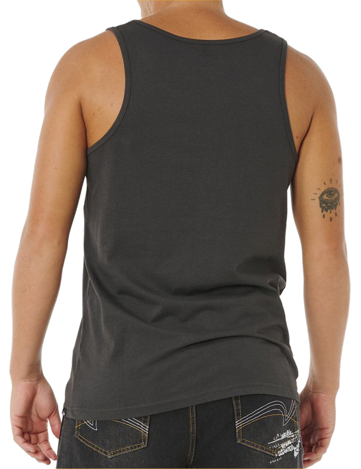 Rip Curl Medina Inner Visions Sleeveless T-Shirt in Washed Black