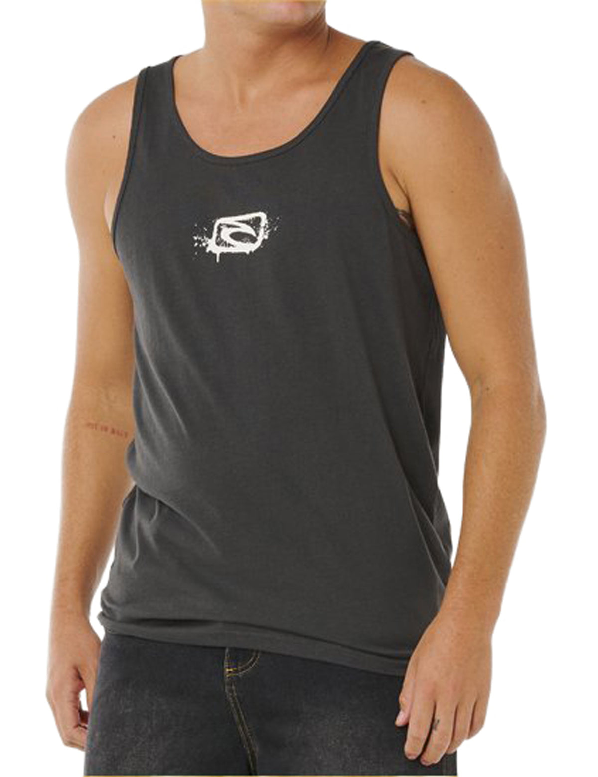 Rip Curl Medina Inner Visions Sleeveless T-Shirt in Washed Black