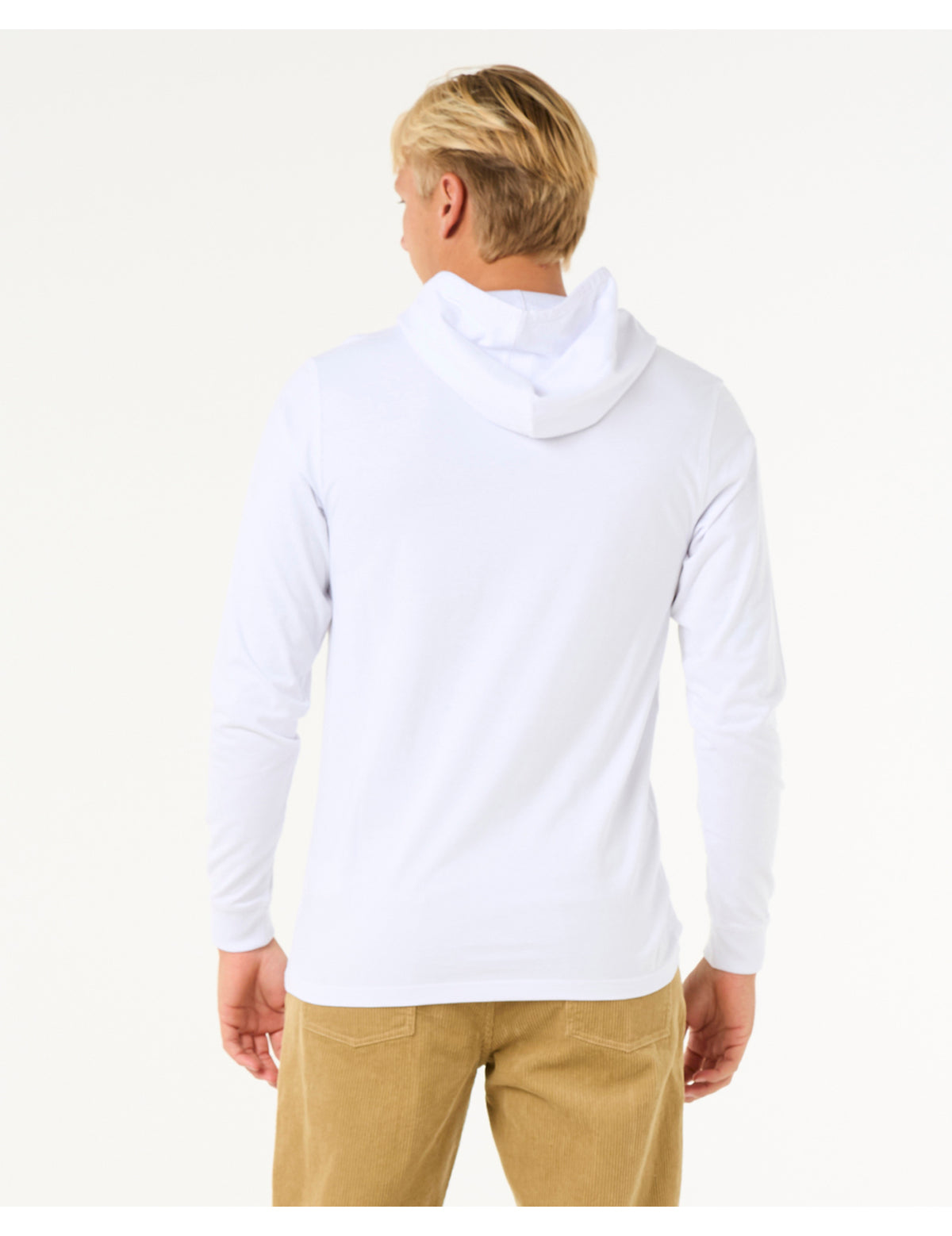 Rip Curl New Surf Revival Hooded Long Sleeve T-Shirt in Optical White
