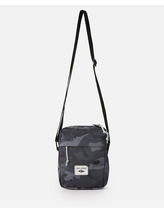 Rip Curl No Idea Pouch Camo Cross Body Bag in Black/Grey