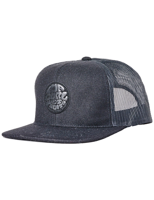 Rip Curl Premium Wetty Trucker Flat Peak Cap in Midnight