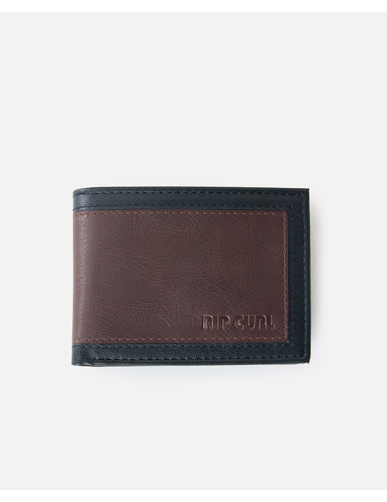 Rip Curl Pumped Emboss PU All Day Faux Leather Wallet in Black/Brown