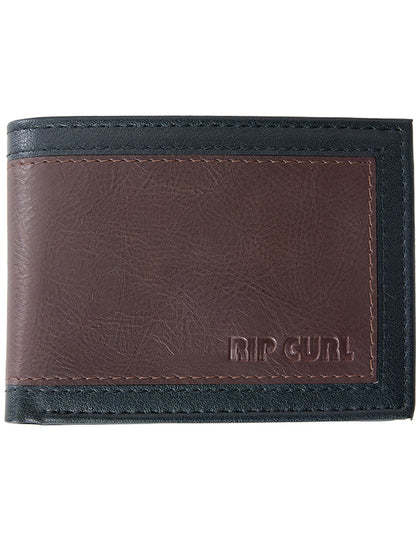 Rip Curl Pumped Emboss PU All Day Faux Leather Wallet in Tan/Black