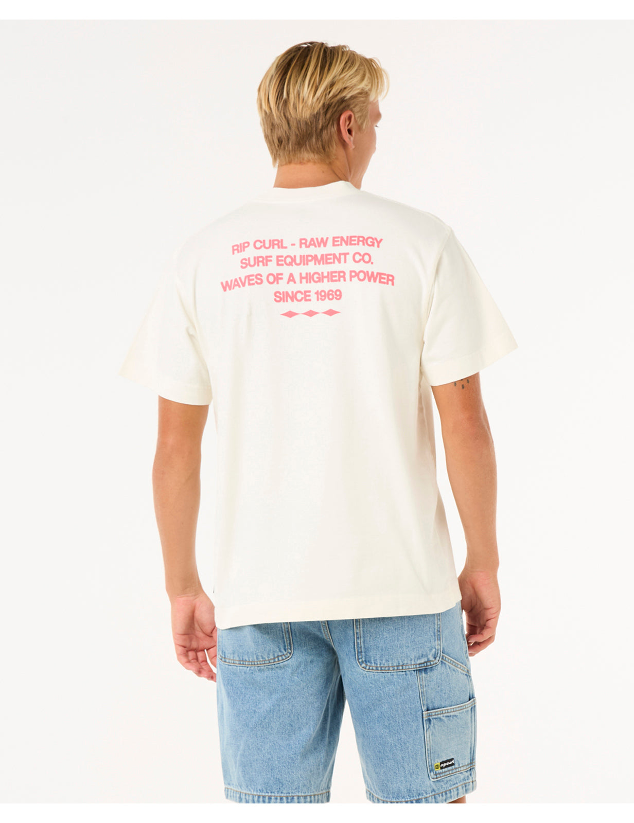 Rip Curl Raw Energy Dolphin Short Sleeve T-Shirt in Bone