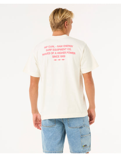 Rip Curl Raw Energy Dolphin Short Sleeve T-Shirt in Bone