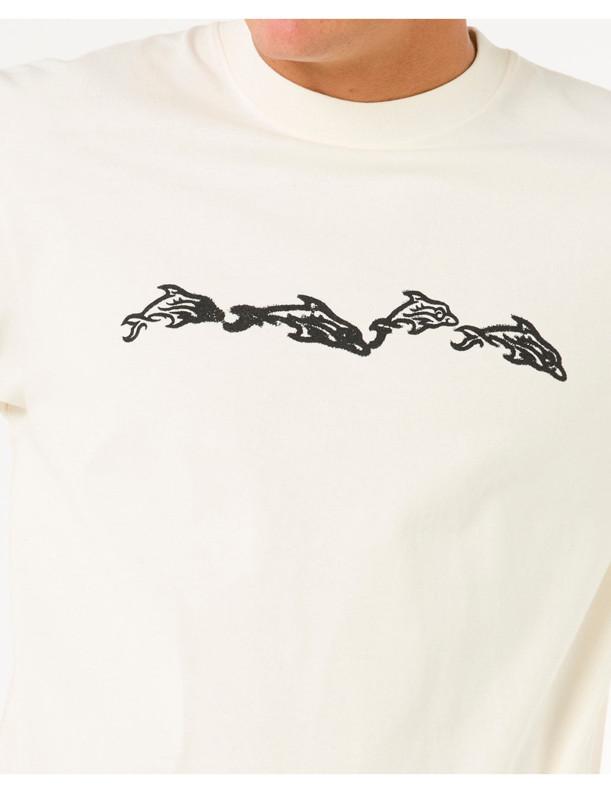 Rip Curl Raw Energy Dolphin Short Sleeve T-Shirt in Bone