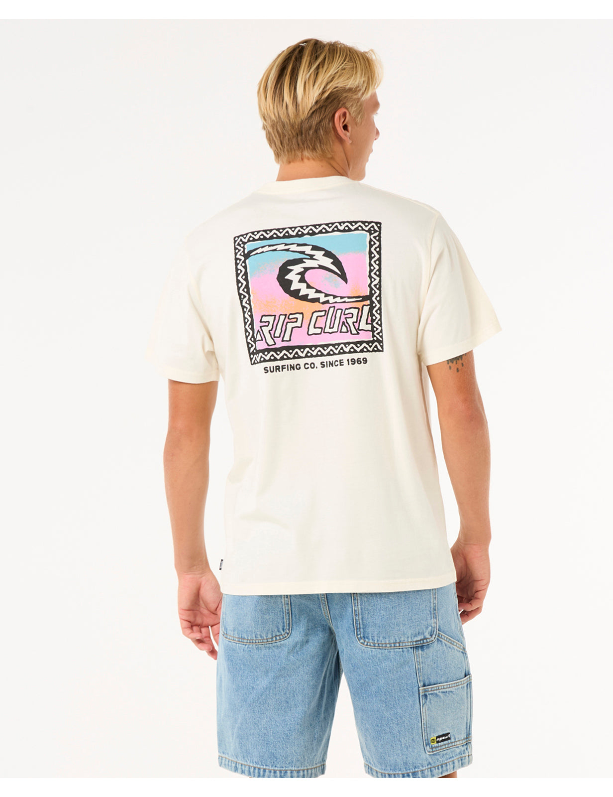Rip Curl Raw Energy Trad Short Sleeve T-Shirt in Bone