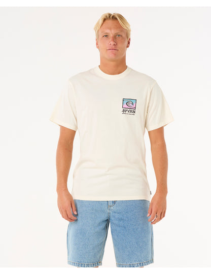Rip Curl Raw Energy Trad Short Sleeve T-Shirt in Bone