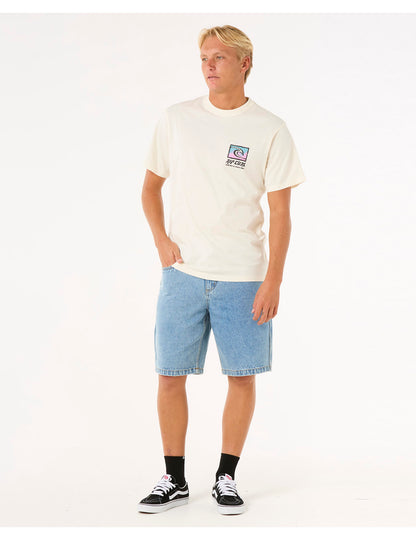Rip Curl Raw Energy Trad Short Sleeve T-Shirt in Bone