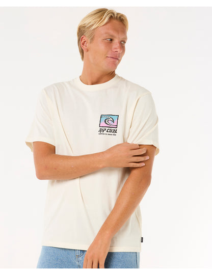 Rip Curl Raw Energy Trad Short Sleeve T-Shirt in Bone