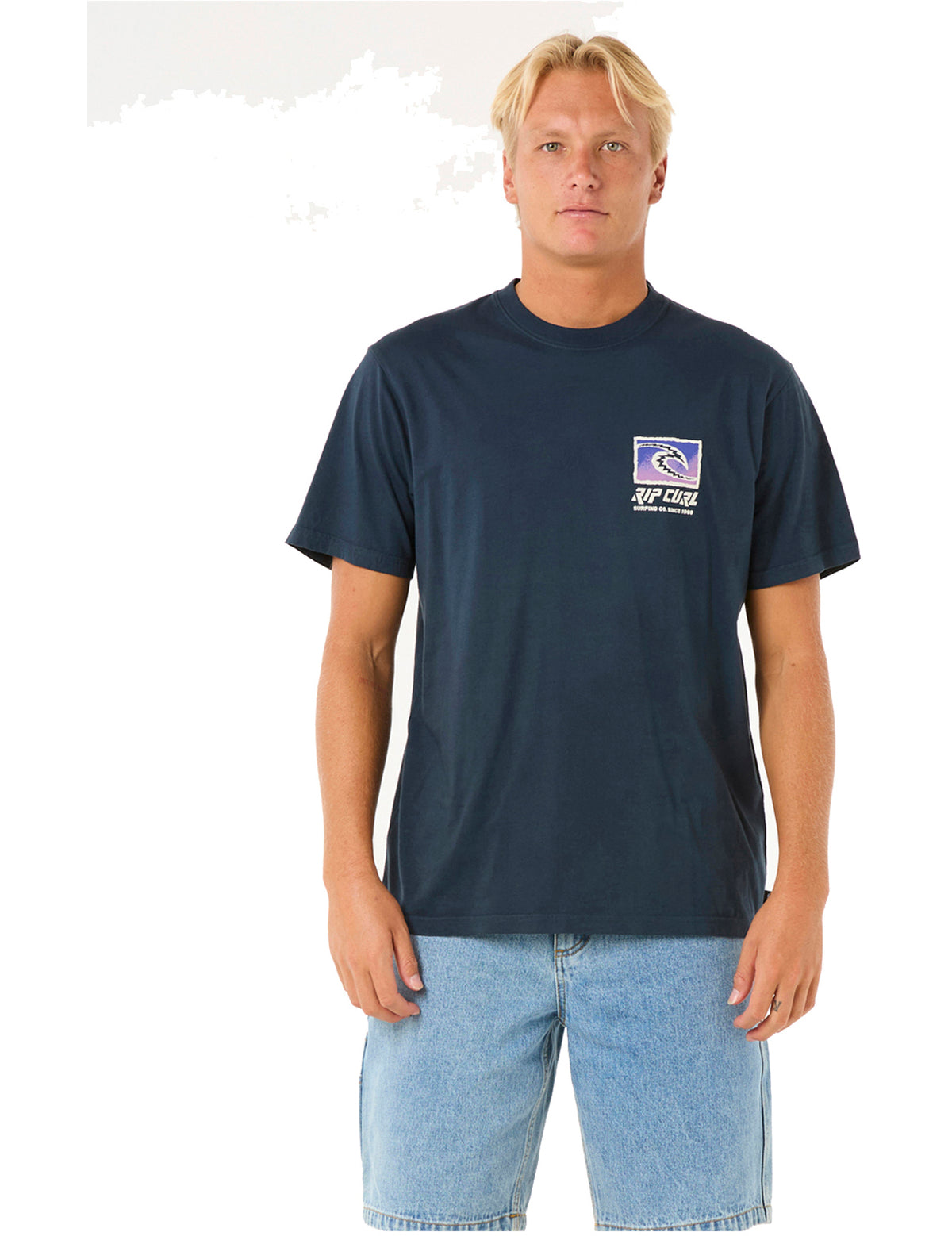 Rip Curl Raw Energy Trad Short Sleeve T-Shirt in Dark Navy