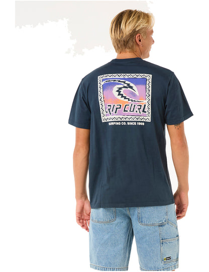 Rip Curl Raw Energy Trad Short Sleeve T-Shirt in Dark Navy