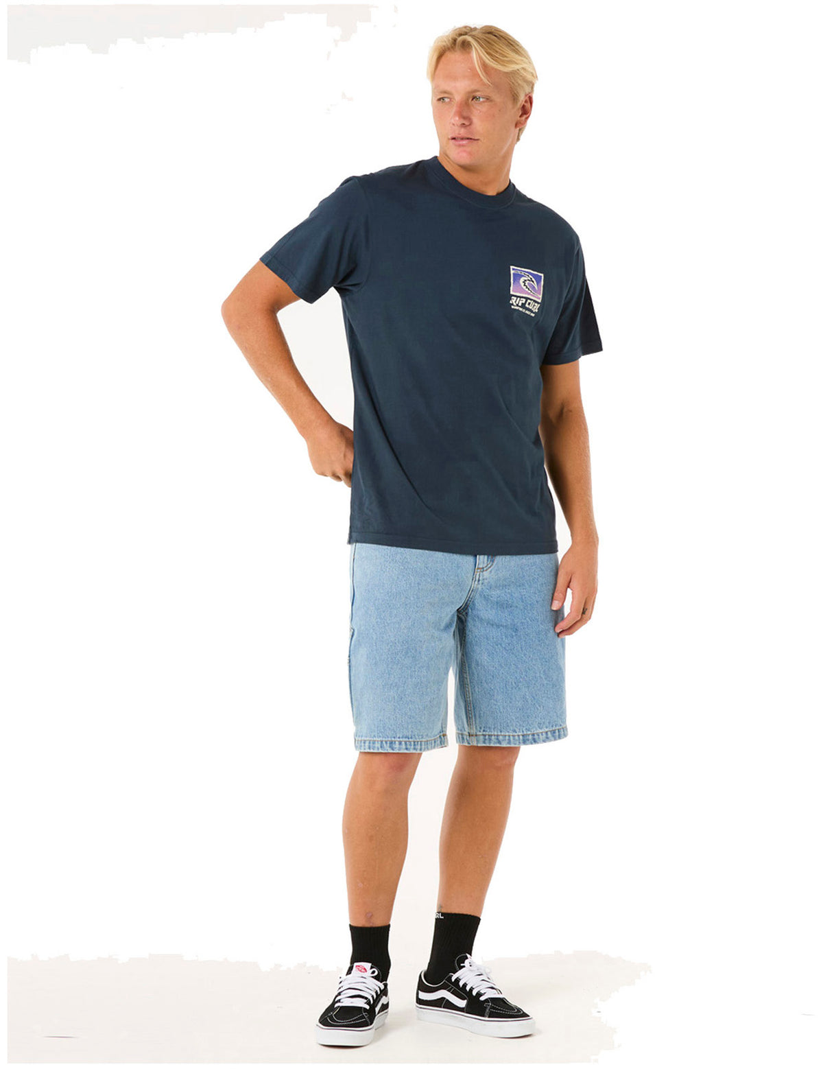 Rip Curl Raw Energy Trad Short Sleeve T-Shirt in Dark Navy