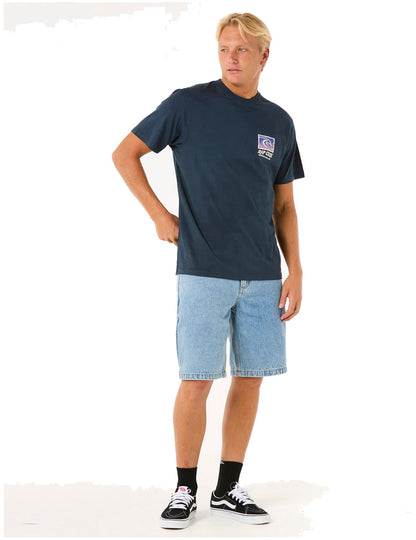 Rip Curl Raw Energy Trad Short Sleeve T-Shirt in Dark Navy