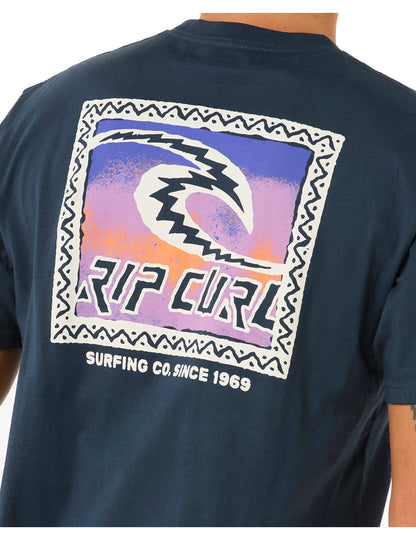 Rip Curl Raw Energy Trad Short Sleeve T-Shirt in Dark Navy