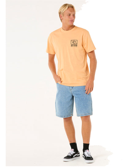 Rip Curl Raw Energy Trad Short Sleeve T-Shirt in Mandarin Zest
