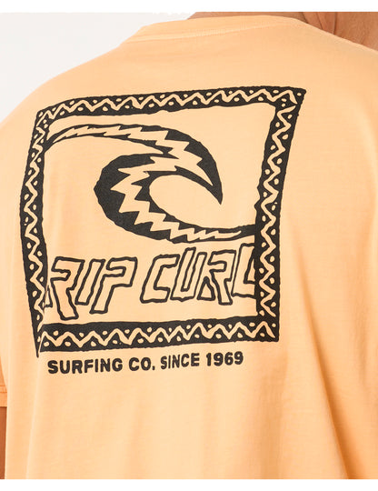 Rip Curl Raw Energy Trad Short Sleeve T-Shirt in Mandarin Zest