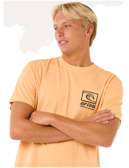 Rip Curl Raw Energy Trad Short Sleeve T-Shirt in Mandarin Zest