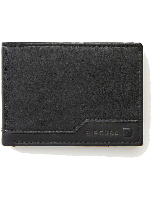 Rip Curl Ridge Pu All Day Faux Leather Wallet in Black/Grey