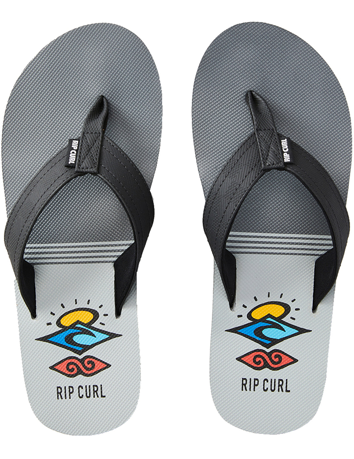 Rip Curl Ripper Flip Flops in Black/Grey