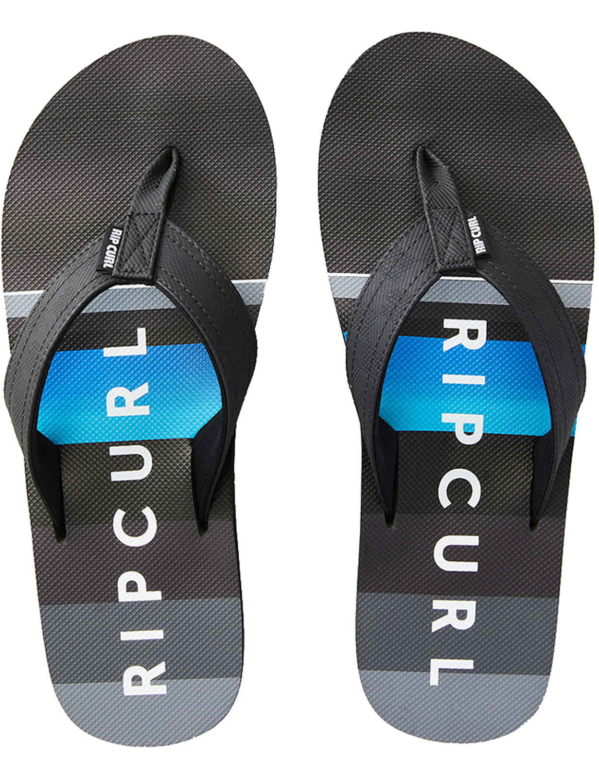 Rip Curl Ripper Flip Flops in Black/Grey/Blue