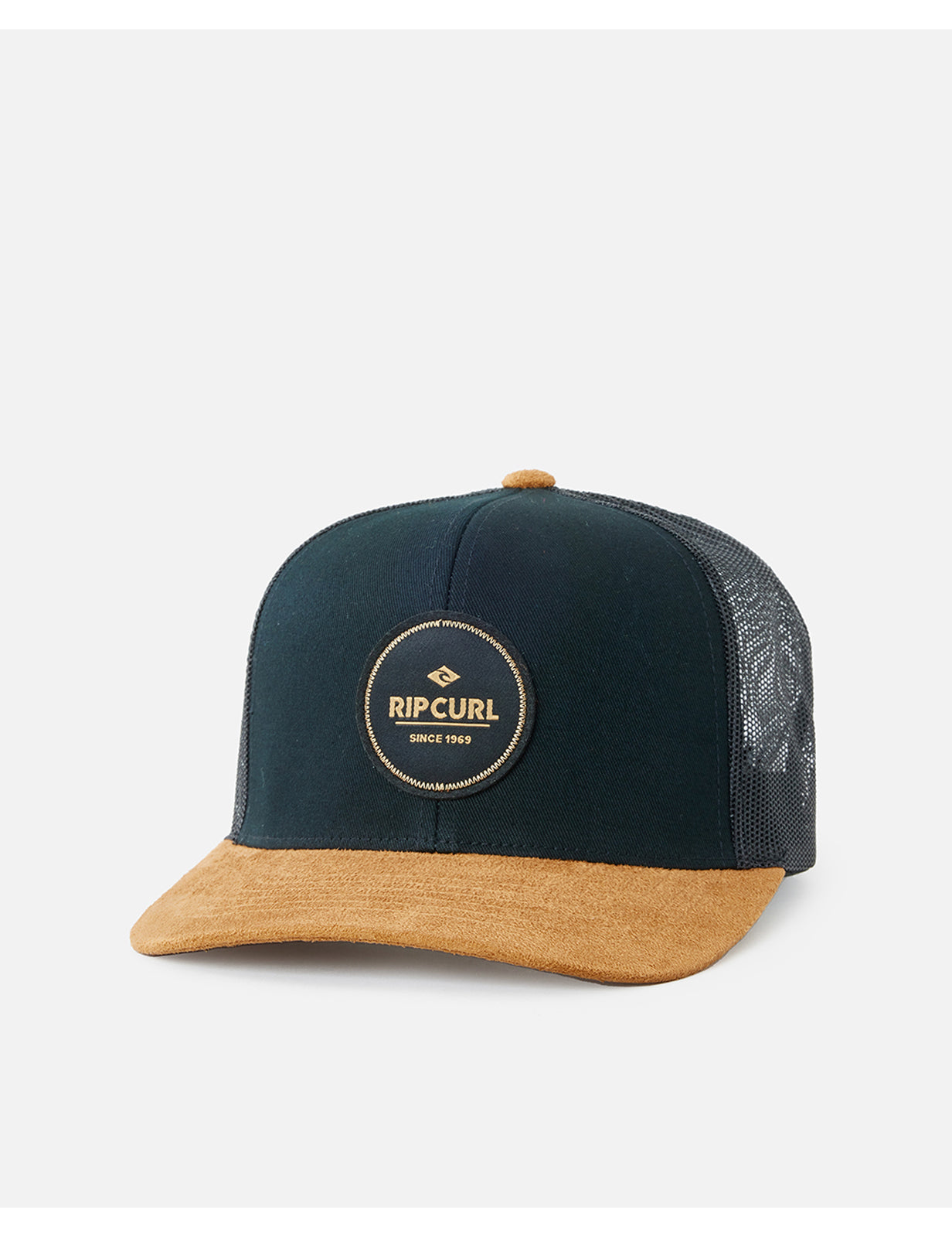 Rip Curl Routine Curve Curved Peak Cap in Black/Tan