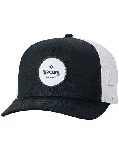 Rip Curl Routine Curve Curved Peak Cap in Black/White