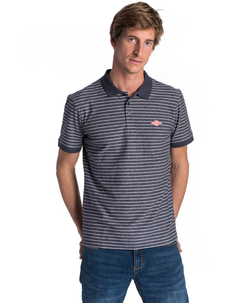 Rip Curl Seafarer Short Sleeve Polo Shirt in Dark Blue