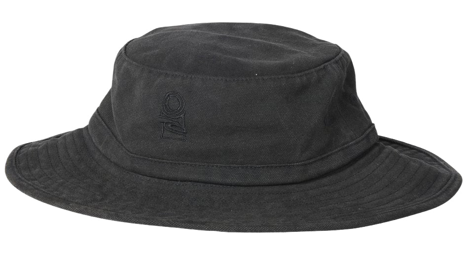 Rip Curl Search Canvas Wide Brim Bucket Hat in Black