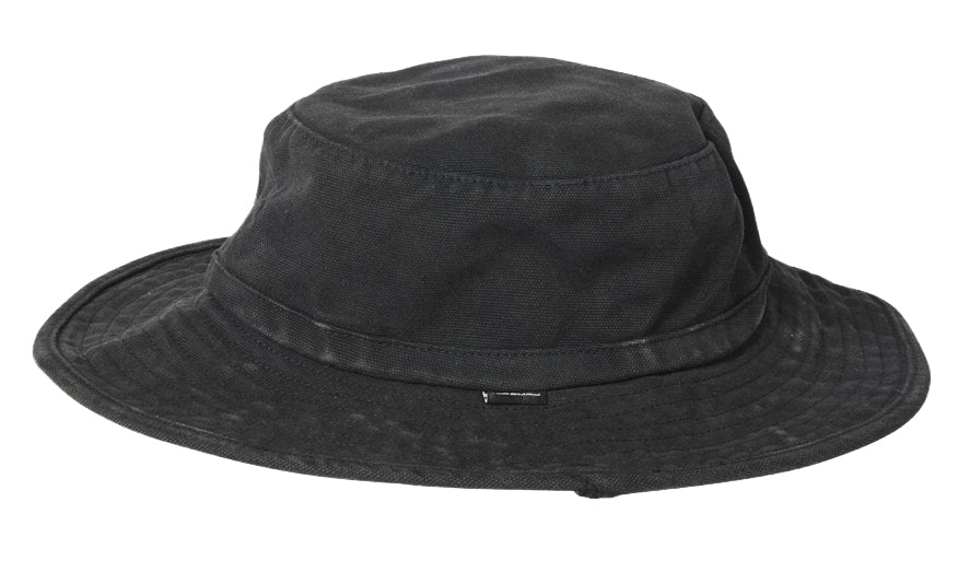 Rip Curl Search Canvas Wide Brim Bucket Hat in Black