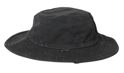 Rip Curl Search Canvas Wide Brim Bucket Hat in Black