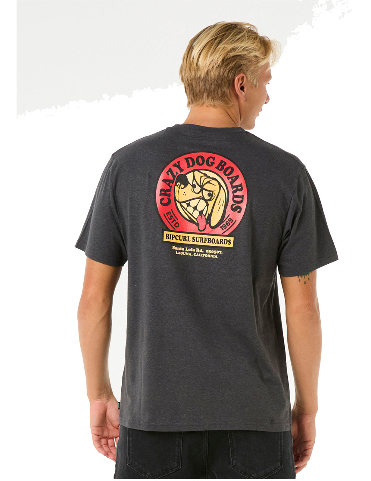Rip Curl Shaper Address Short Sleeve T-Shirt in Washed Black