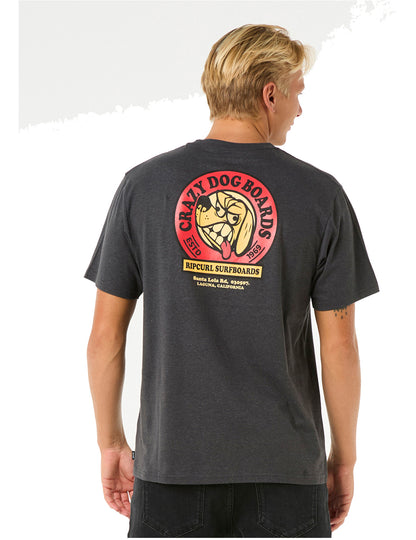 Rip Curl Shaper Address Short Sleeve T-Shirt in Washed Black