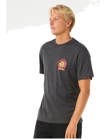 Rip Curl Shaper Address Short Sleeve T-Shirt in Washed Black