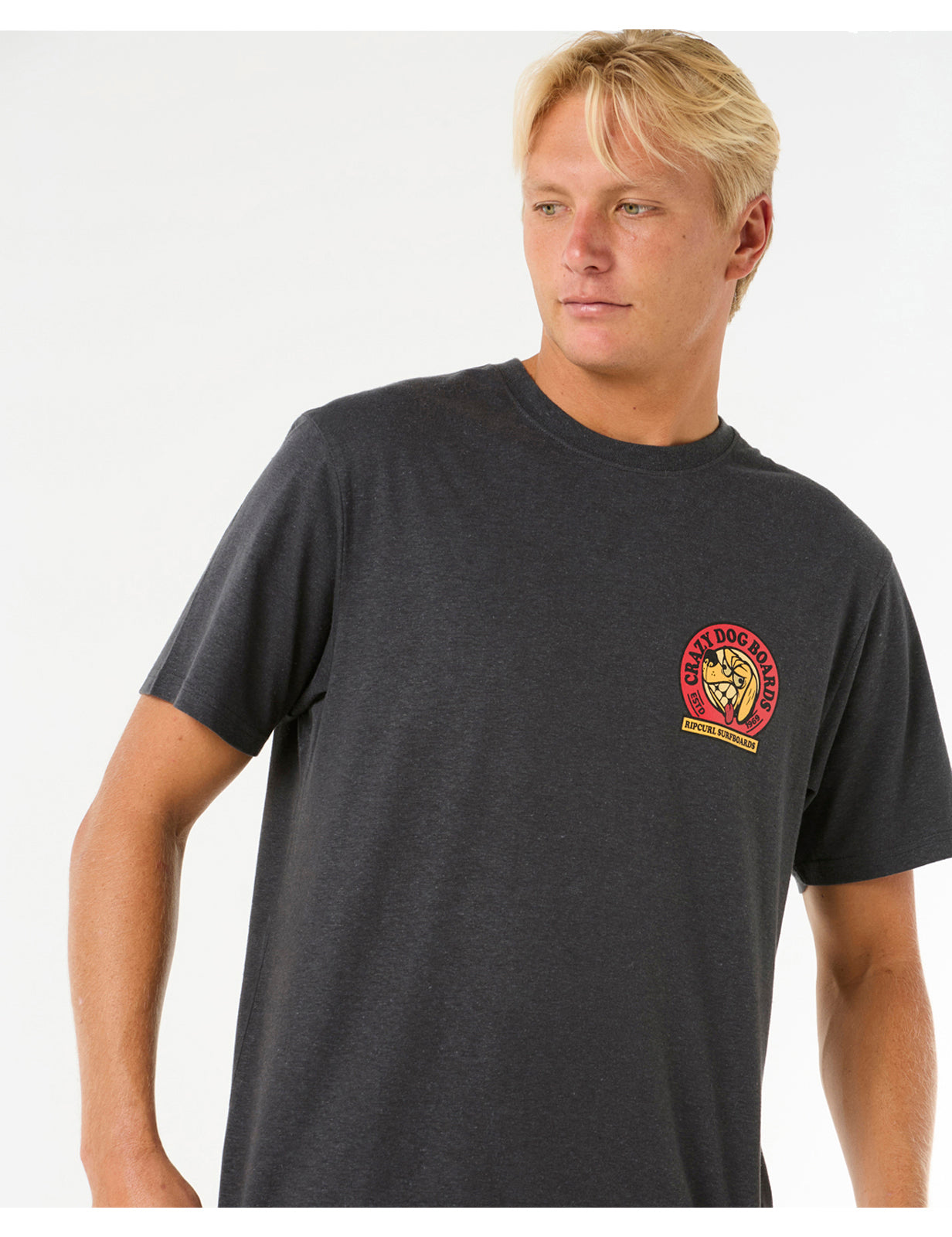 Rip Curl Shaper Address Short Sleeve T-Shirt in Washed Black