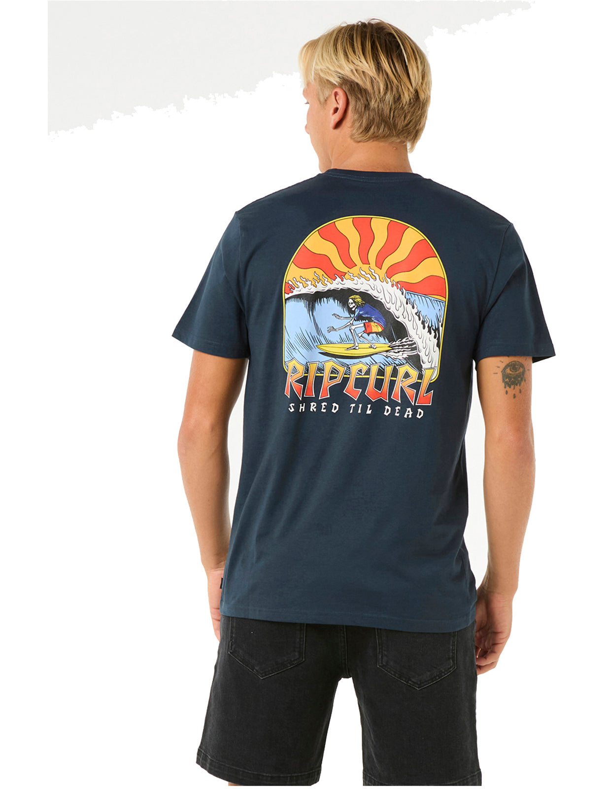 Rip Curl Shred Til Short Sleeve T-Shirt in Dark Navy