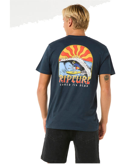 Rip Curl Shred Til Short Sleeve T-Shirt in Dark Navy