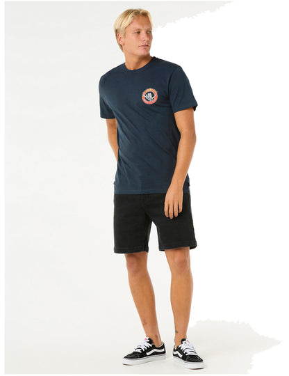 Rip Curl Shred Til Short Sleeve T-Shirt in Dark Navy
