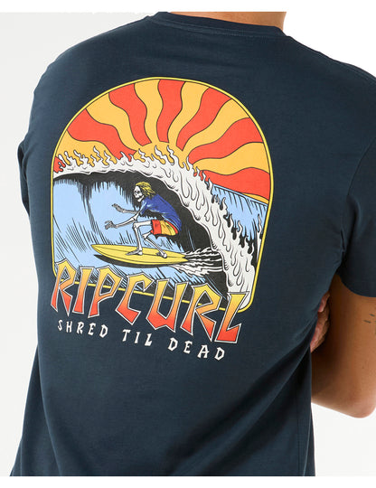 Rip Curl Shred Til Short Sleeve T-Shirt in Dark Navy