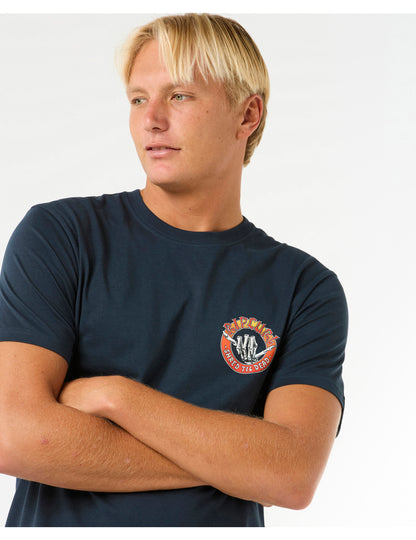 Rip Curl Shred Til Short Sleeve T-Shirt in Dark Navy