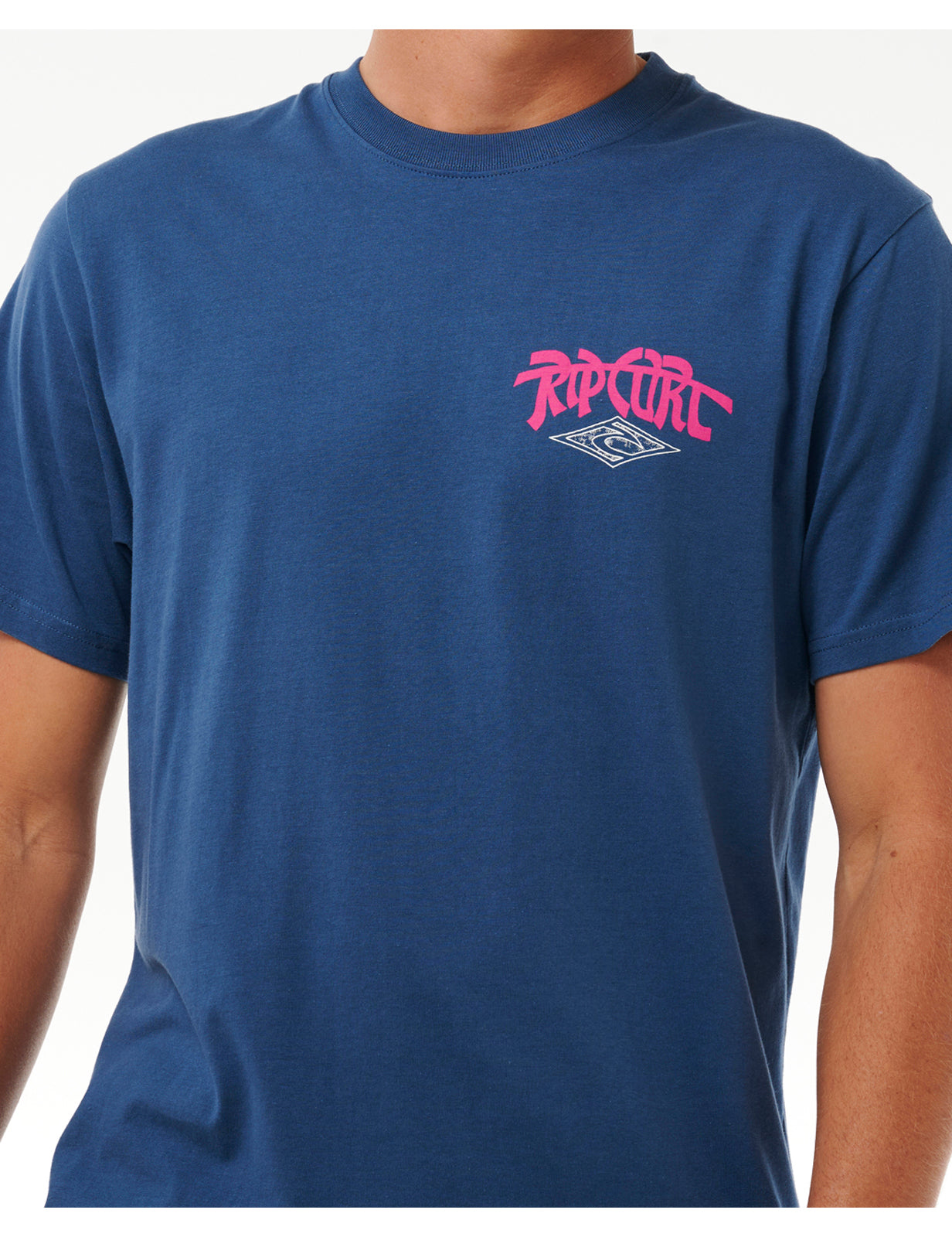 Rip Curl Shred Till Dead Short Sleeve T-Shirt in Washed Navy